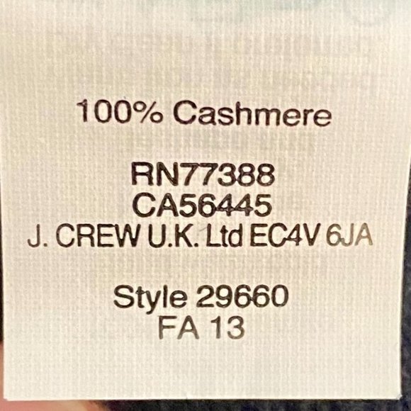 GUC J.Crew Cashmere V-Neck Sweater 29660 - Picture 3 of 4